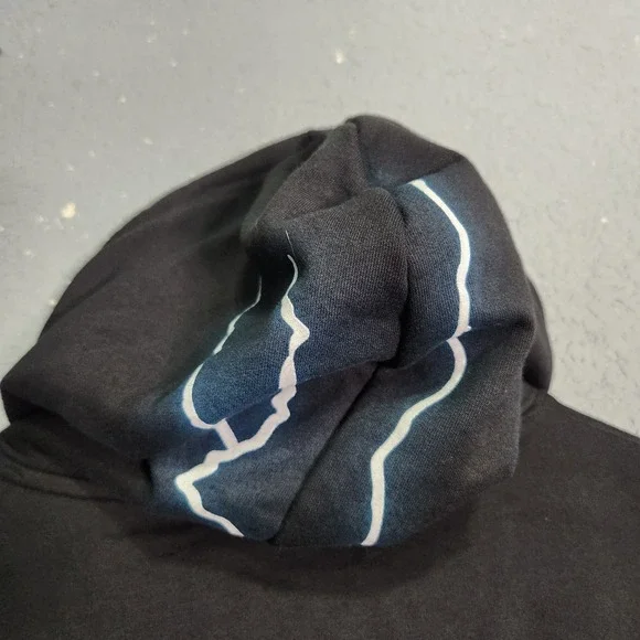 Dark Universe Universal Studios Mens Lightning Bolt Hoodie Black Size L - Picture 4 of 7